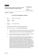 Journal de la 735ème séance plénière du Forum