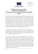 Statement by the Lithuanian Presidency of the Council of the EU in response to the report on the progress made under the Helsinki+40 Process