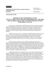 Report by the Chaiperson of the Contact Group with the OSCE Mediterranean Partners for Co-operation