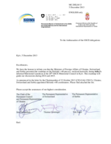 Joint Letter on Helsinki +40 Process: A Roadmap towards 2015