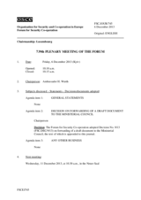 Journal of the 739th Plenary Meeting of the Forum for Security Co-operation 