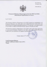 Response by the Delegation of Montenegro to the Questionnaire on the Code of Conduct on Politico-Military Aspects of Security