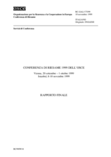 Third Review Conference, Vienna - 1 October to 20 September and Istanbul - 10 November 1999 (it)