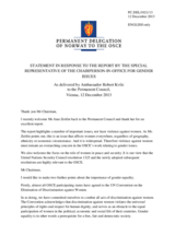 Statement by the Delegation of Norway in response to the report by the Special Representative of the Chairperson-in-Office on Gender Issues, Ms. June Zeitlin