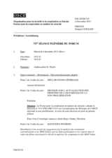 Journal de la 737ème séance plénière du Forum