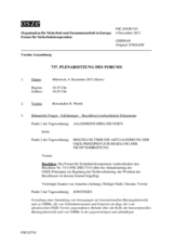 Journal der 737. Plenarsitzung des Forums