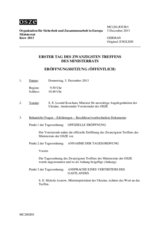 Journal of the First Day of the 20th Ministerial Council