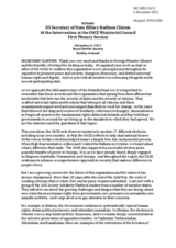 Statement by H.E. Ms. Hillary Rodham Clinton, Secretary of State