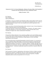 Statement by H.E. Mr. Edward Nalbandian, Minister of Foreign Affairs