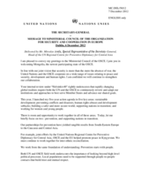 Statement by Mr. Miroslav Jenca, Special Representative of the Secretary General