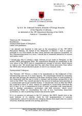 Statement by H.E. Mr. Edmond Panariti, Minister of Foreign Affairs