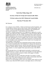 Statement by H.E. Mr. William Hague, Secretary of State for Foreign and Commonwealth Affairs