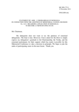 Closing Statement by H.E. Amb. Enkhsaikhan, Permanent Representative to the OSCE