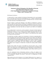 Statement by Mr. Matej Marn, Political Director of the Ministry of Foreign Affairs