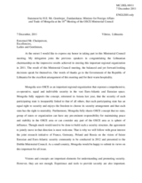 Statement by H.E. Mr. Gombojav Zandanshatar, Minister for Foreign Affairs and Trade