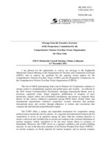 Statement by Mr. Tibor Toth, Executive Secretary of the Preparatory Commission for the Comprehensive Nuclear-Test-Ban Treaty Organization (CTBTO)