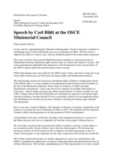 Statement by H.E. Mr. Carl Bildt, Minister for Foreign Affairs