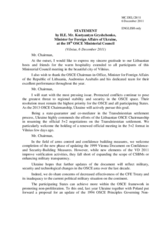 Statement by H.E. Mr. Kostyantyn Gryshchenko, Minister for Foreign Affairs