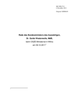 Statement by H.E. Mr. Guido Westerwelle, Federal Minister for Foreign Affairs