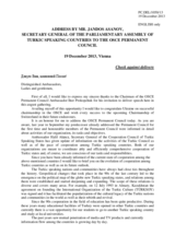 Address by the Secretary General of the Parliamentary Assembly of Turkic Speaking Countries, Mr. Jandos Asanov