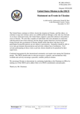 Statement by the Delegation of the United States on the recent events in Ukraine