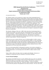 Opening, Keynote Address by Mr. Rubin, Deputy Assistant Secretary, Bureau of European and Eurasian Affairs