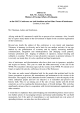 Address by Antanas Valionis, Minister of Foreign Affairs of Lithuania