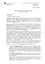 Opening Session, Statement