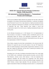 Session 1, Statement