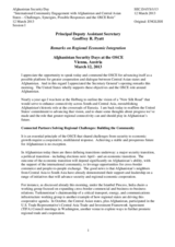 Session 1, Statement by Mr. Geoffrey Pyatt, Principal Deputy Assistant Secretary for South and Central Asian Affairs, U.S. State Department