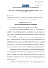 Opening Session, Statement by Mr. Torkunov, Russian Co-Chair of the Polish-Russian Group on Difficult Matters