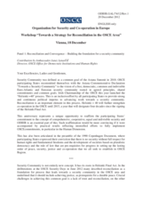 Session 1, Statement by Amb. Janez Lenarcic, Director