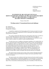 Session 1, Statement