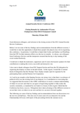 Closing Statement by Amb. O'Leary, Chairperson of the Permanent Council