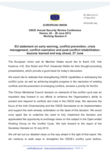 Session 2, Statement