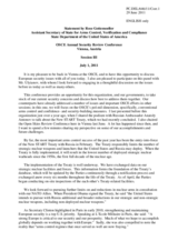 Statement by Ms. Gottemoeller, Assistant Secretary of State for Arms Control, Verification and Compliance