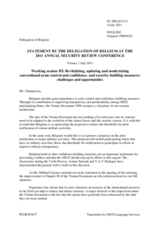 Statement by Belgium