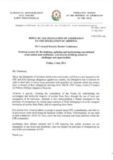 Statement in Response to Armenia