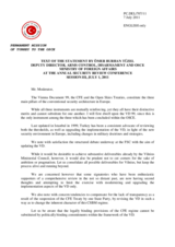 Statement by Mr. Tuzel, Deputy Director, Arms Control, Disarmament and OSCE, Ministry of Foreign Affairs