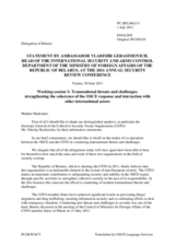 Statement by Amb. Gerasimovich, Head of International Security and Arms Control Department, Belarus
