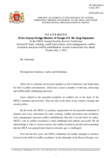 Statement by Mr. Kapanadze, Deputy Foreign Minister