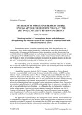 Statement by Amb. Salber, Deputy Political Director, Federal Foreign Office, Germany