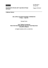 Statement by Amb. Vladimir Gerasimovich, Head of the International Security and Arms Control Department, Belarus