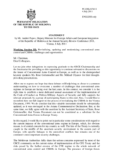 Statement by Mr. Popov, Deputy Minister for Foreign Affairs and European Integration