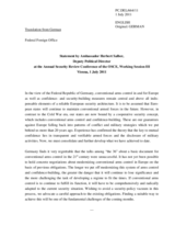 Statement by Amb. Salber, Deputy Political Director, Federal Foreign Office, Germany