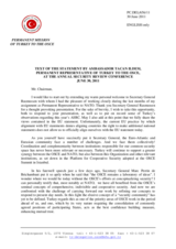 Statement by Amb. Tacan Ildem, Turkey