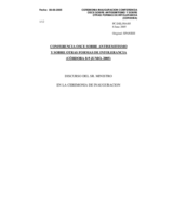 Opening statement, Miguel Angel Moratinos Cuyaubé, Minister of Foreign Affairs, Spain (es)