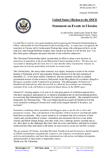 Statement by the Delegation of the United States on the recent events in Ukraine