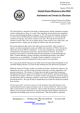 Statement by the Delegation of the United States on the situation in Ukraine