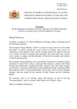 Statement by the Delegation of Georgia on the situation in Ukraine